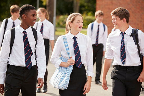 High School Kids chatting in playground